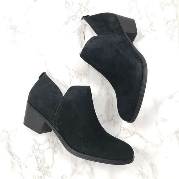 Naturalizer Zarie Black Suede Ankle Bootie - Picture 6 of 8